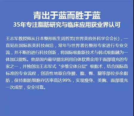 3月10、27、28日，世界吸脂勝者王志軍來了！